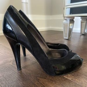 Nine West: black leather and faux suede, size 7.5